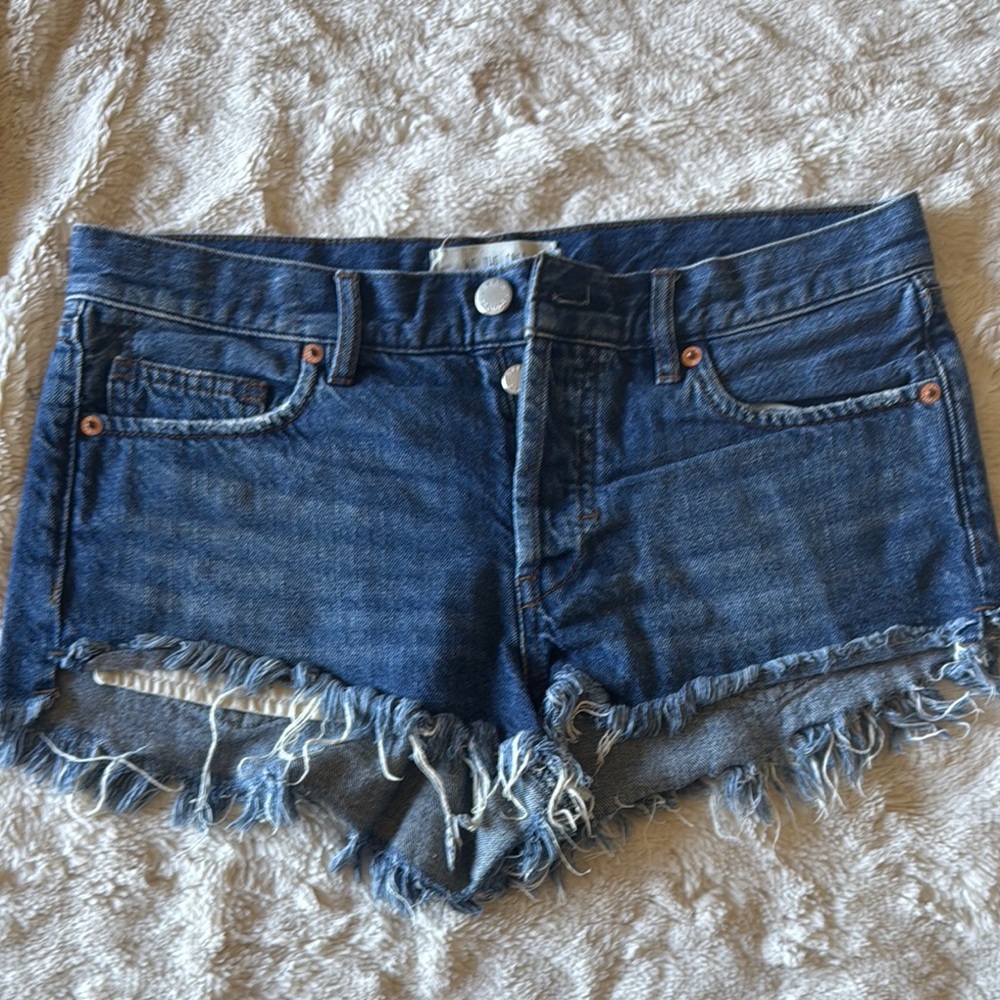 Free people Denim Frayed Hem Women's Shorts